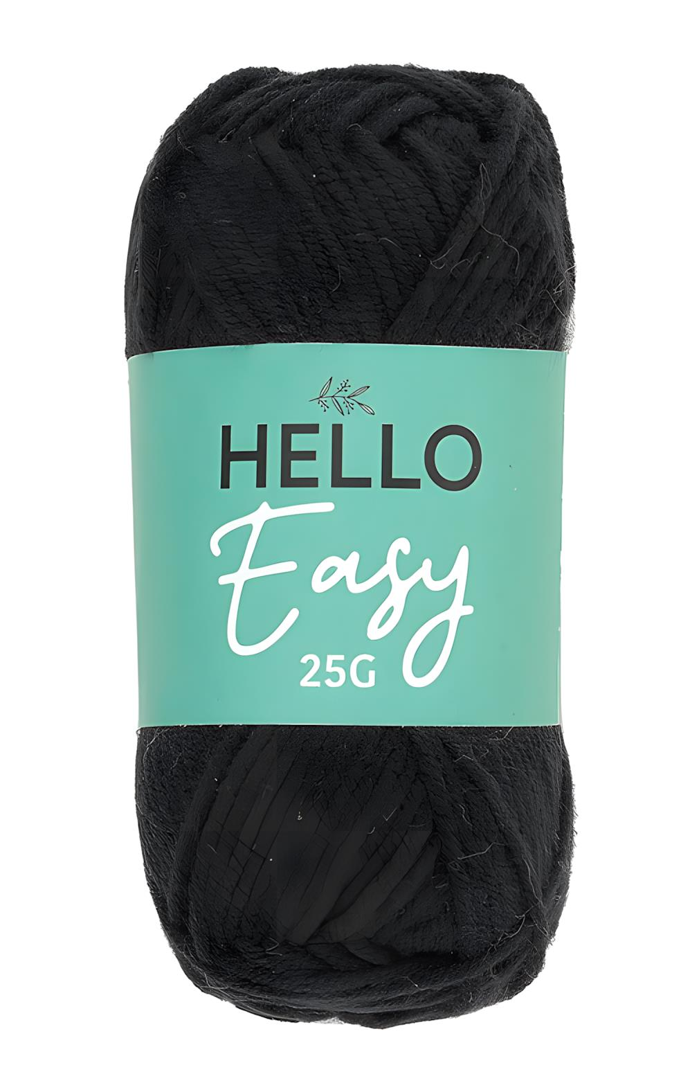 Hello Easy Pamuk Punch İpliği 25 gr E160 Siyah