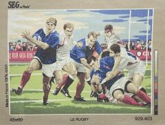 Seg Baskılı Goblen 929 403 Le Rugby 45x60cm Tablo Pano Sadece Goblen Kumaşı SORUNSUZ