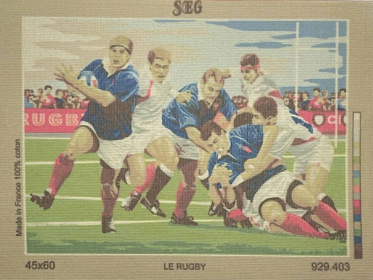 Seg Baskılı Goblen 929 403 Le Rugby 45x60cm Tablo Pano Sadece Goblen Kumaşı A KALİTE