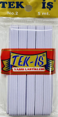 Yassı Lastik No:2 Beyaz
