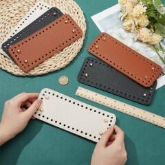 Rivetli Deri Çanta Tabanı Dikdörtgen 18*7 cm