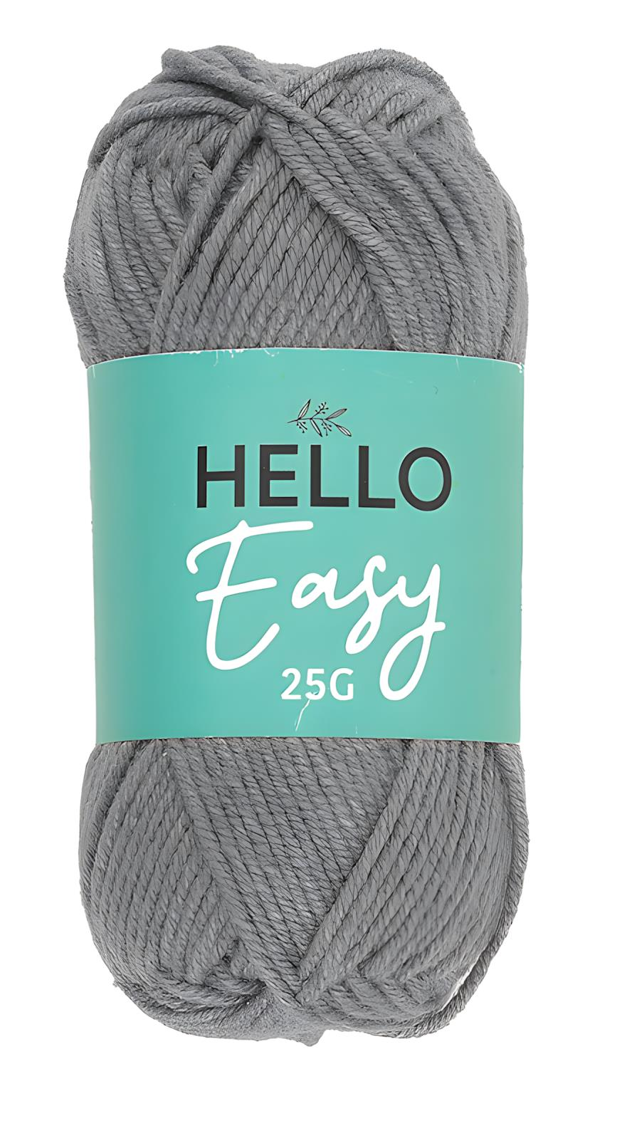 Hello Easy Pamuk Punch İpliği 25 gr E176 Koyu Gri