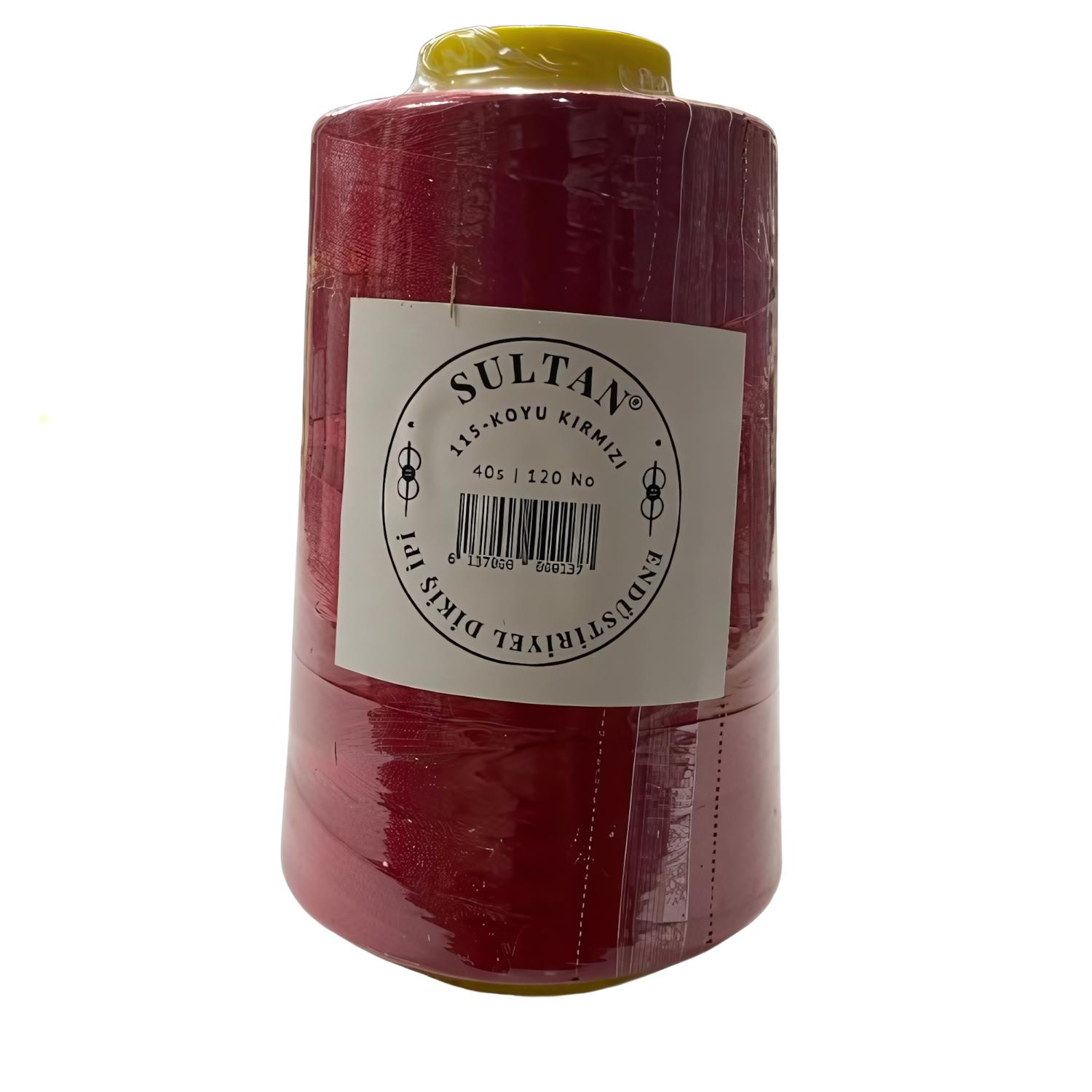 Sultan Endüstriyel Dikiş ipi 5000 mt No 120 115 Koyu Kırmızı