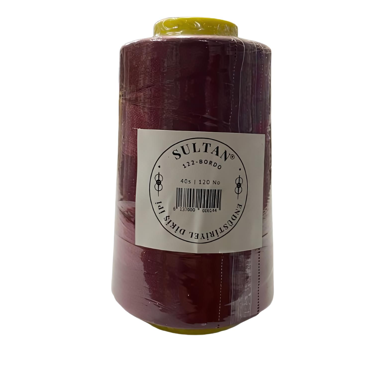 Sultan Endüstriyel Dikiş ipi 5000 mt No 120 122 Bordo