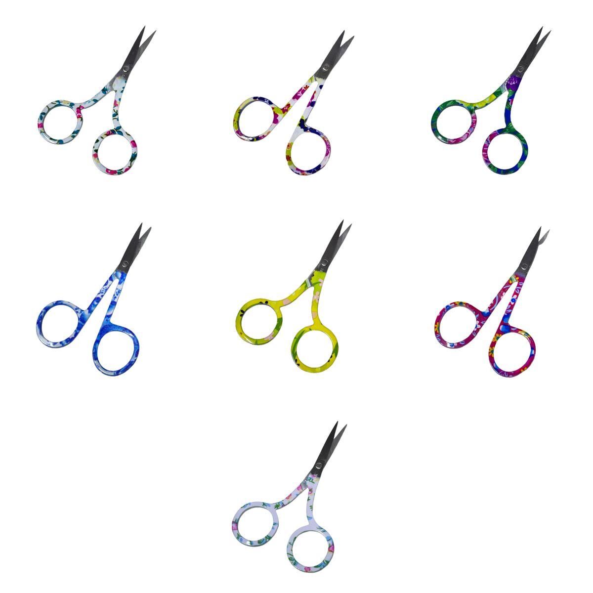 Mini Dikiş Nakış Makası Çiçek Desenli 1dnm03