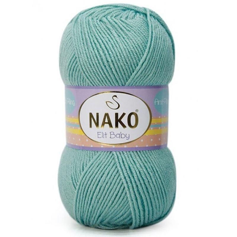 Nako Elit Baby El Örgü İpi Bebe Yünü 10482 Azur