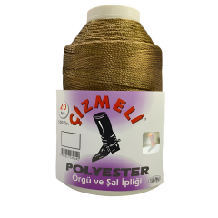 Çizmeli Polyester Örgü ve Şal İpliği No:20 100 gr 805 Kahverengi