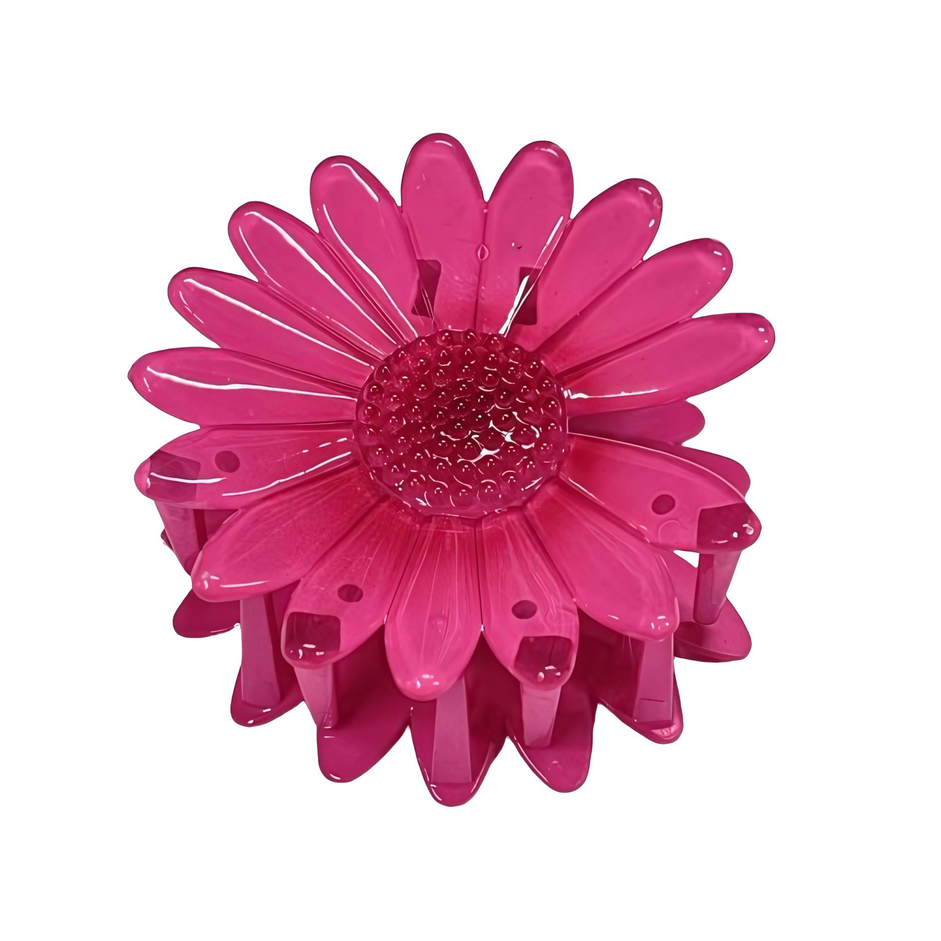 Ayçiçeği Saç Tokası Kelebek Mandal Kapmalı 7,5 cm Fuşya