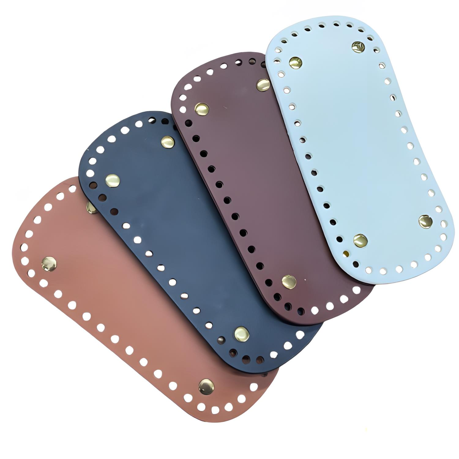 Rivetli Deri Çanta Tabanı Oval 18*18 cm