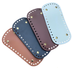 Rivetli Deri Çanta Tabanı Oval 18*18 cm