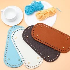 Rivetli Deri Çanta Tabanı Oval 18*8 cm