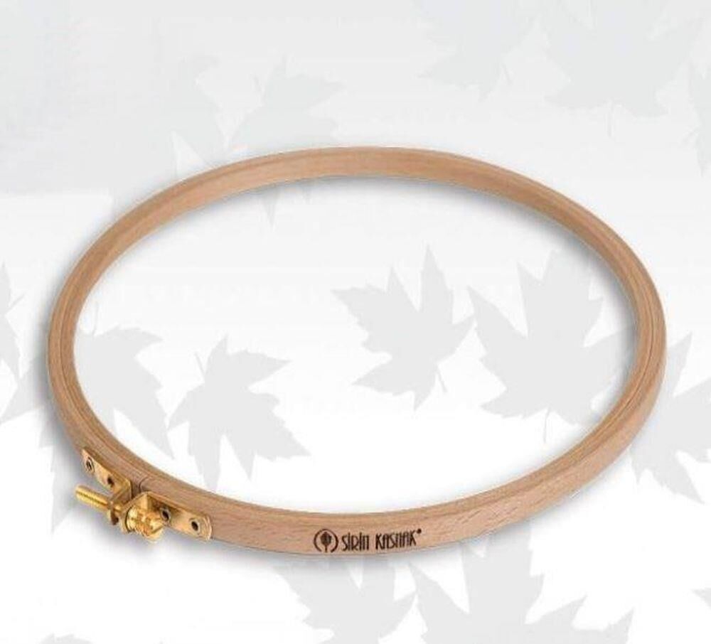 Ahşap Vidalı Kasnak 8mm Şirin 202 Nakış Elişi 202-11 Çap: 30,5cm
