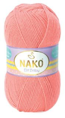 Nako Elit Baby El Örgü İpi Bebe Yünü 11452 Açık Koral