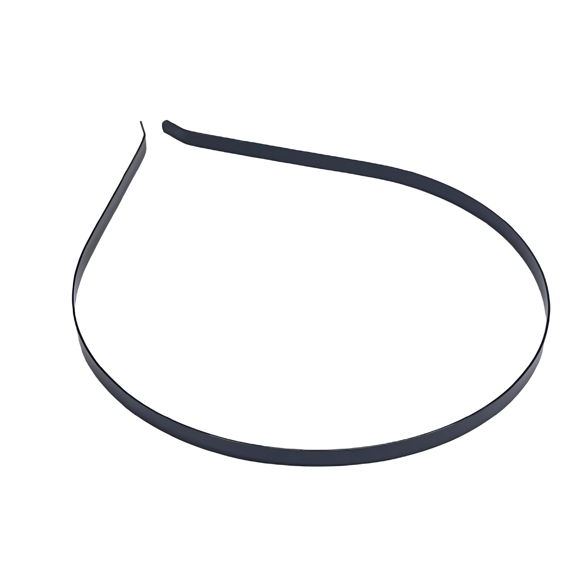 Düz Boş Taç Metal Süslenmemiş 5 mm Siyah