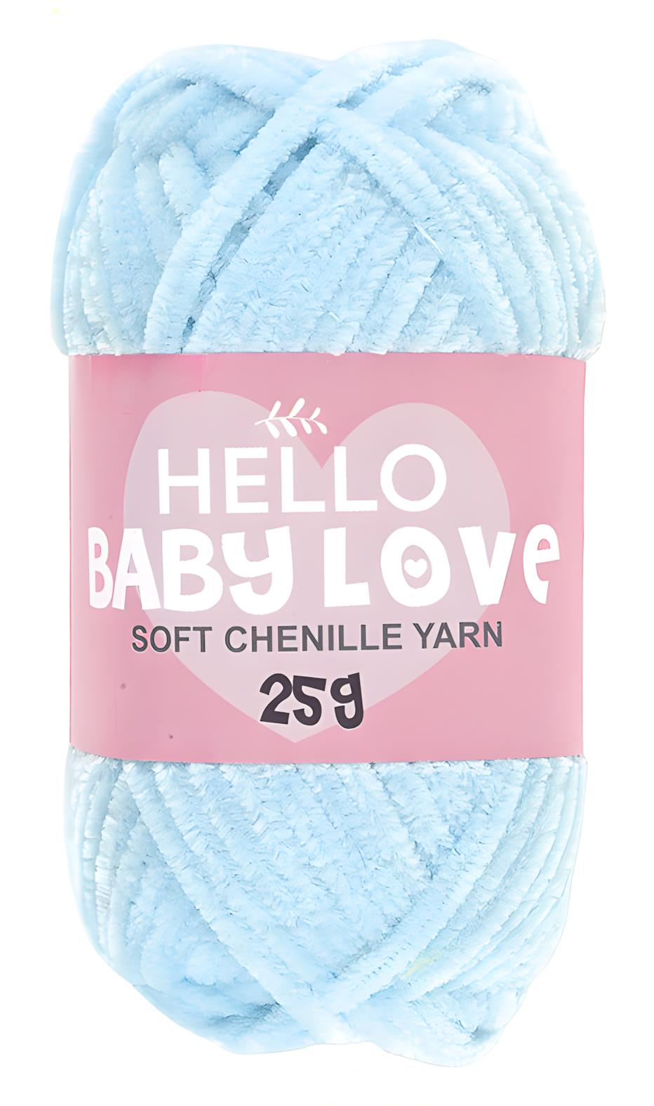 Hello Baby Love Şönil Kadife Punch İpliği 25 gr 213 Bebe Mavi