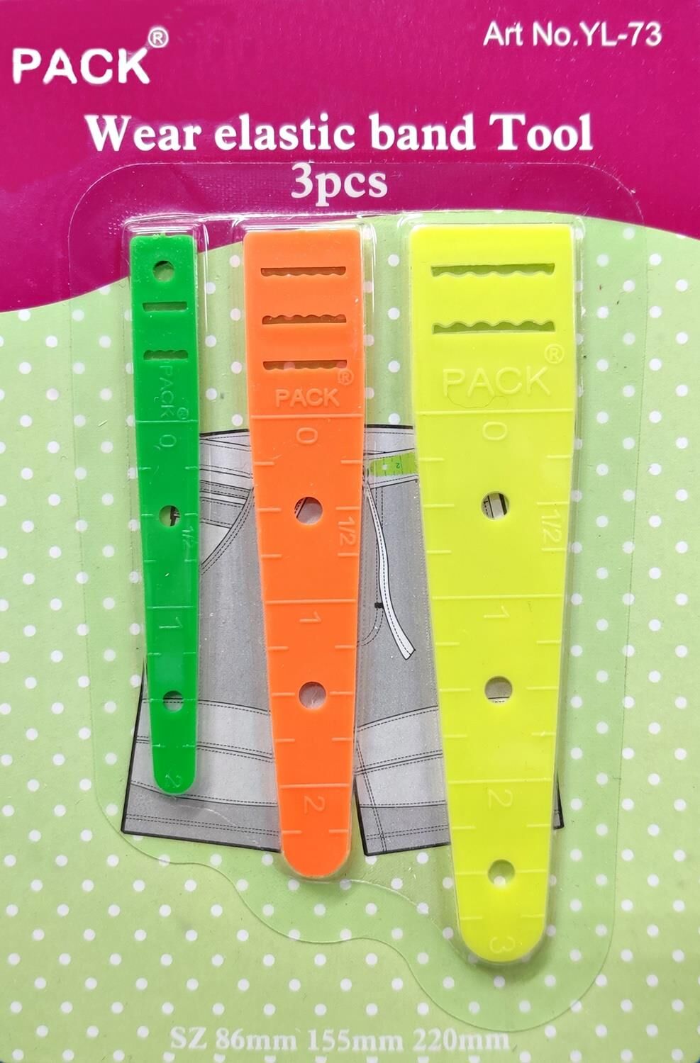 PACK Lastik Kurdele Kordon Geçirici 3 lü Set