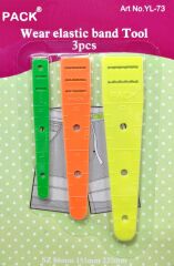 PACK Lastik Kurdele Kordon Geçirici 3 lü Set
