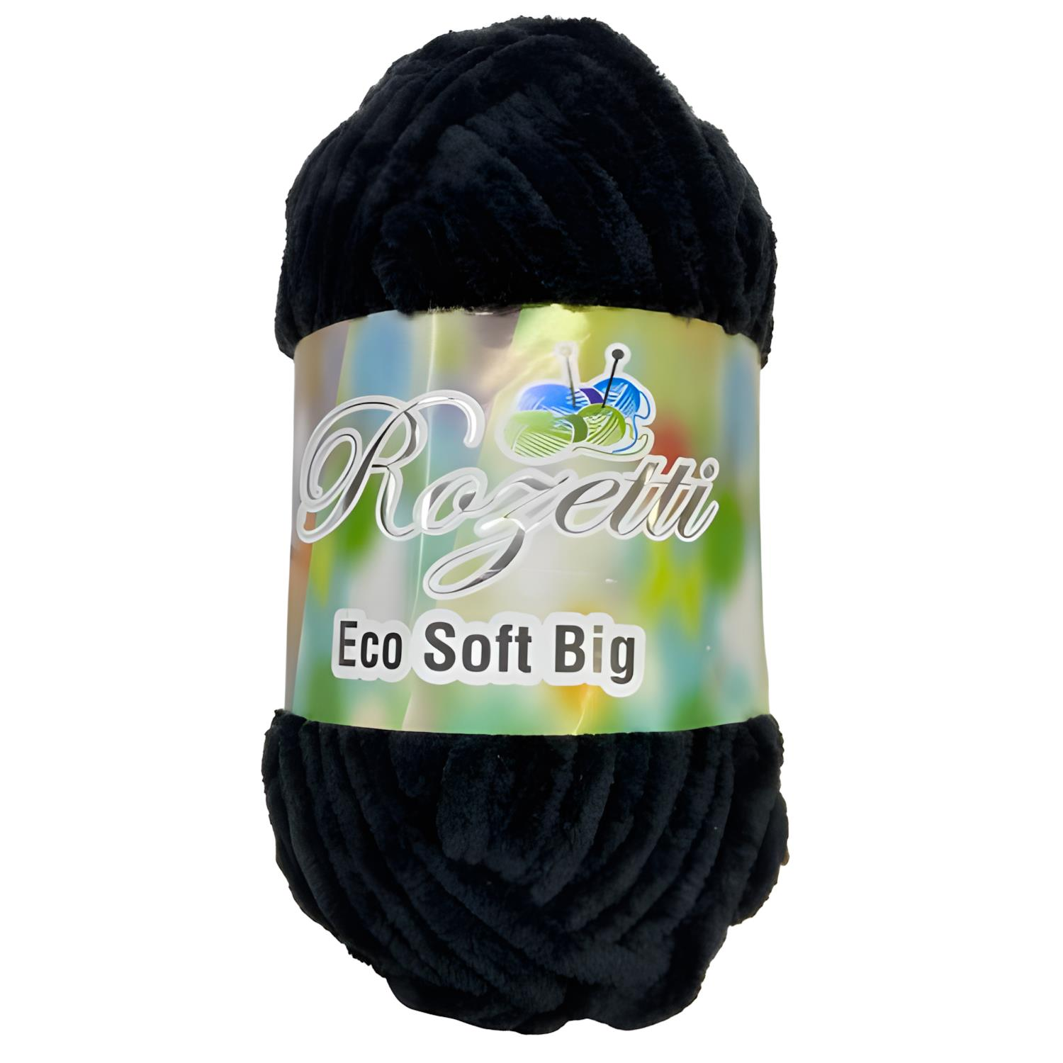 Rozetti Eco Soft Kadife El Örgü İpliği 200 gr Siyah