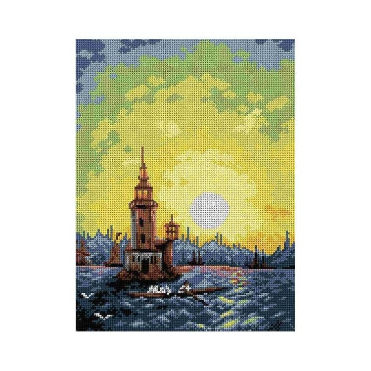 Orchidea Baskılı Goblen Kız Kulesi 2664 30*40 cm