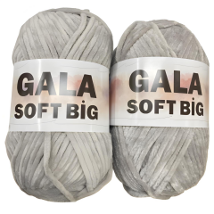 Gala Soft Big Kadife El Örgü İpliği 2'li Set 500 gr Beyaz