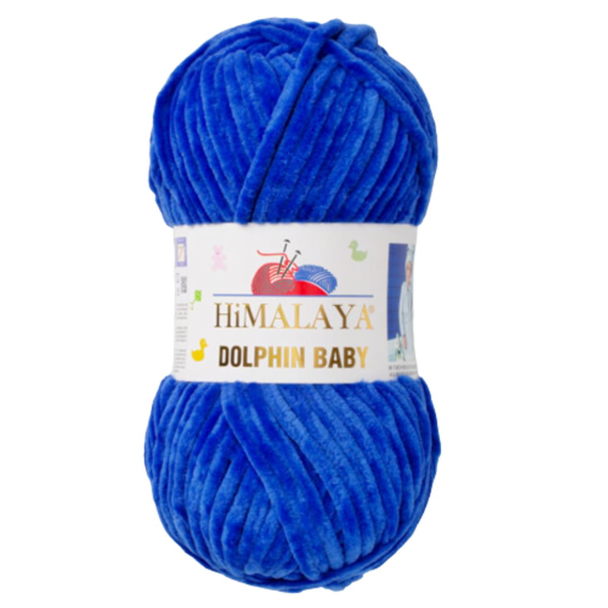 Himalaya Dolphin Baby Kadife İp El Örgü Yünü 80329 Saks Mavi