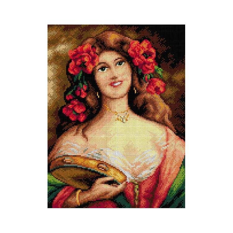 Orchidea Baskılı Goblen Kız 2610 30*40 cm