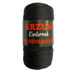 Arzum Kızılırmak Polyester Makrome İpi 100 gr Siyah