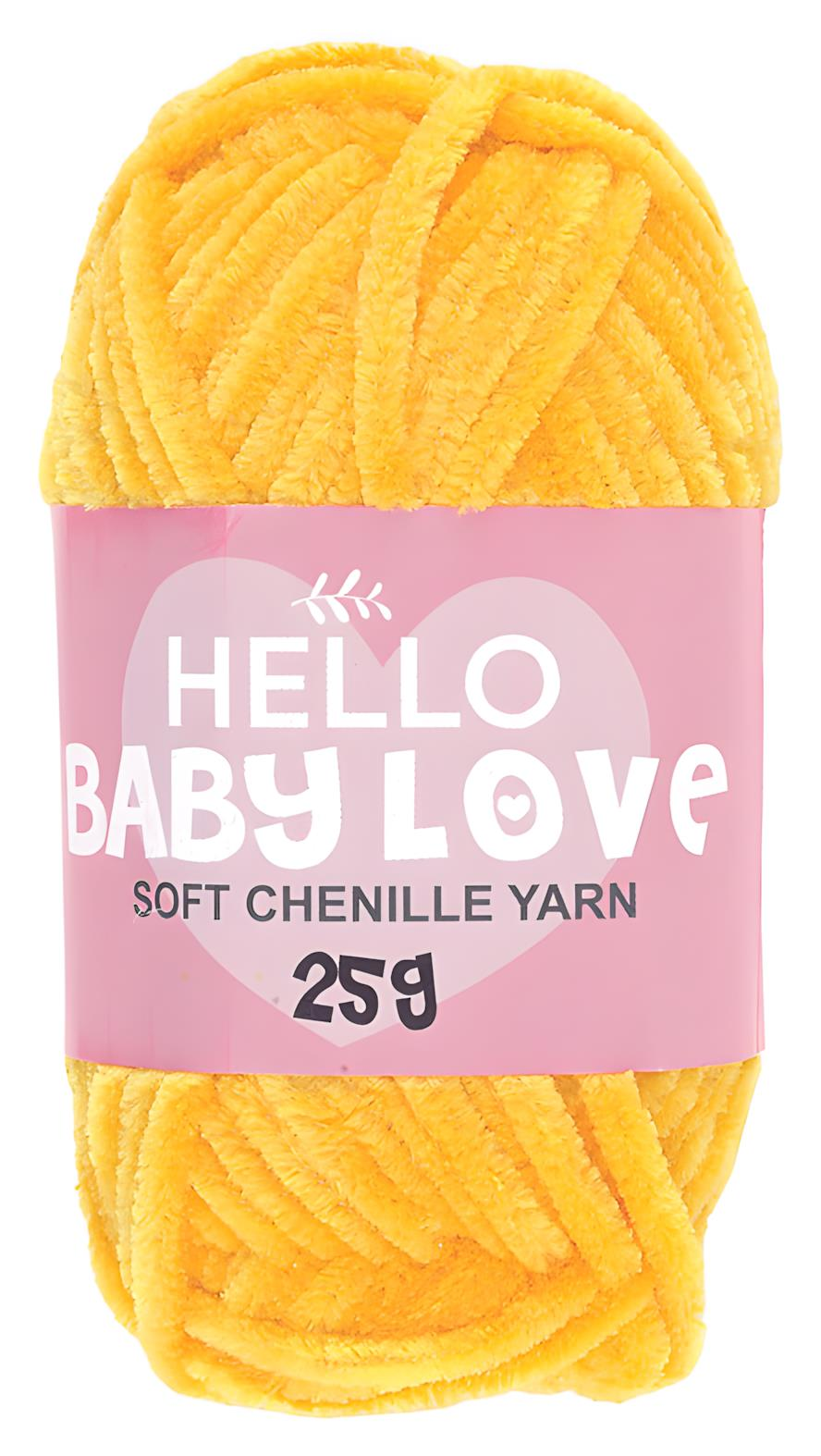 Hello Baby Love Şönil Kadife Punch İpliği 25 gr 221 Sarı