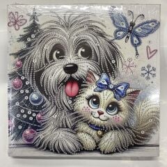 Tuval 5D Yapışan Boncuk Mozaik Tablo 25*25 cm YY105