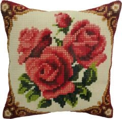 Vervaco Yastık PN 0008576 - 1200 614 Çiçek İşlenecek Goblen Etamin
