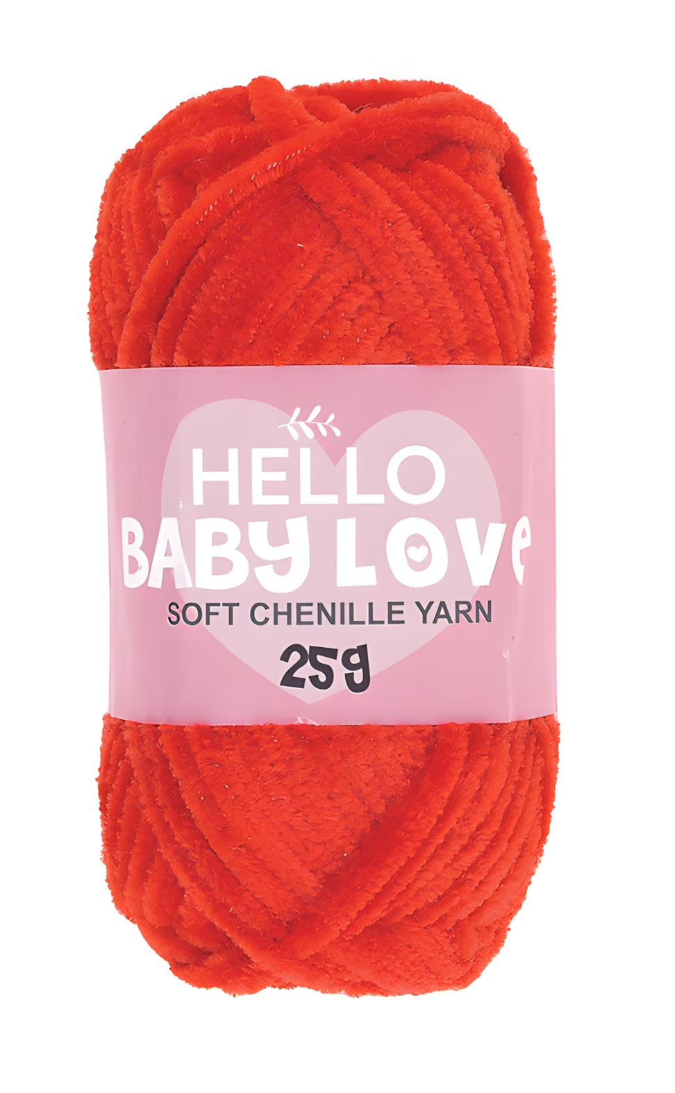 Hello Baby Love Şönil Kadife Punch İpliği 25 gr 225 Kırmızı