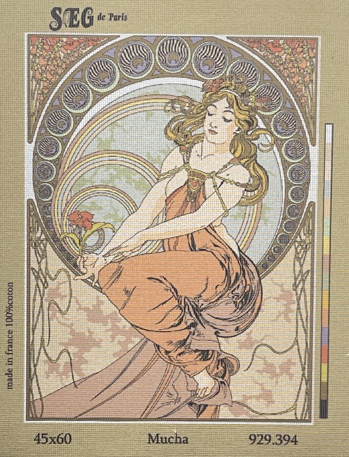Seg Baskılı Goblen 929 394 Mucha 45x60cm Tablo Pano Sadece Goblen Kumaşı SORUNSUZ