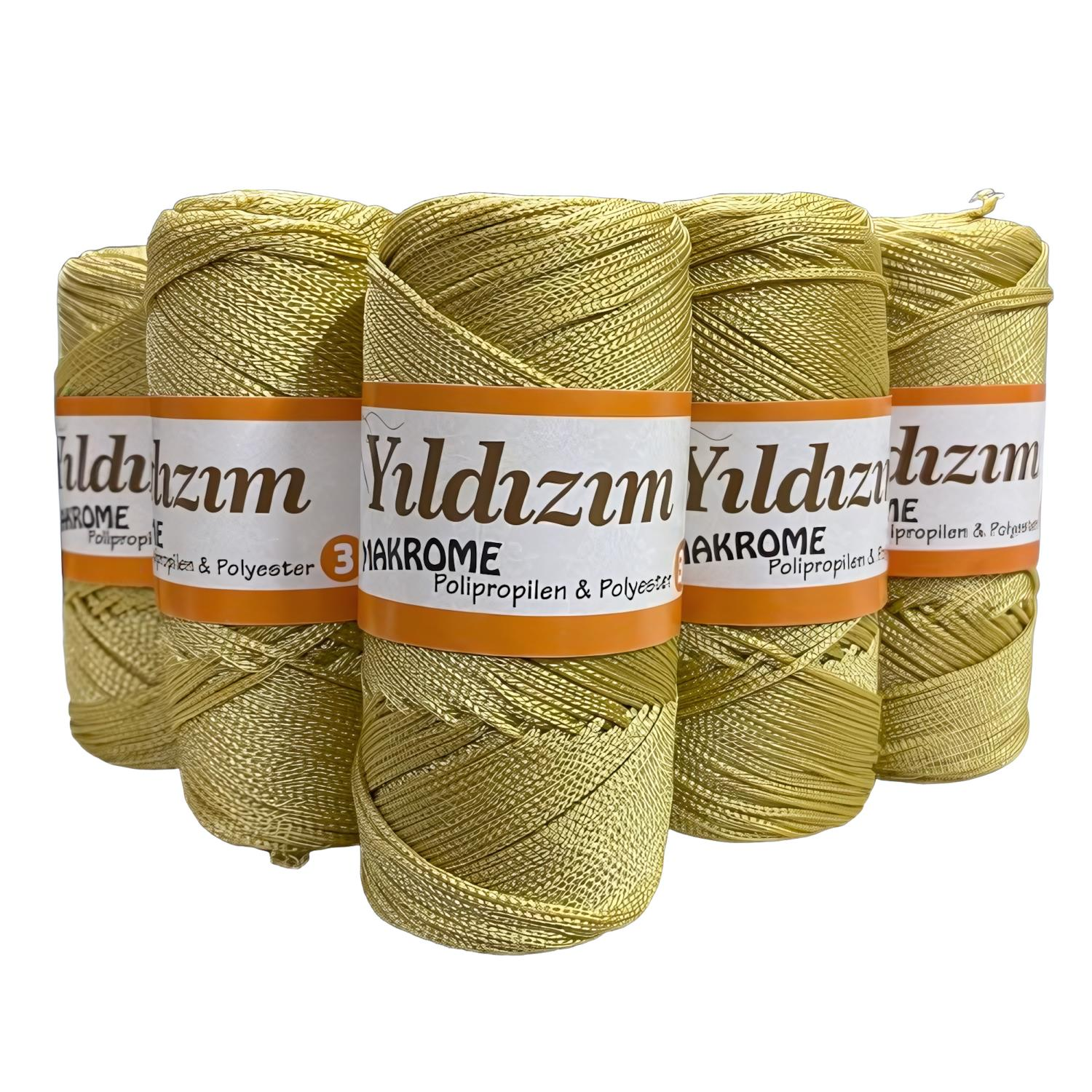 Yıldızım Polyester Makrome İpi 5'li Set 500 gr 03 Bej