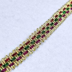 Simli Harç Kurdele Dantel 18 metre 1hkda04