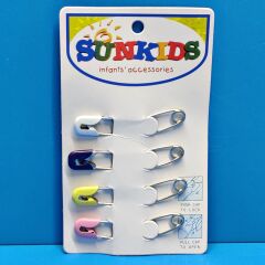 SUNKIDS Emniyetli Metal Çengelli İğne 4 Adetli SET 1dksg07