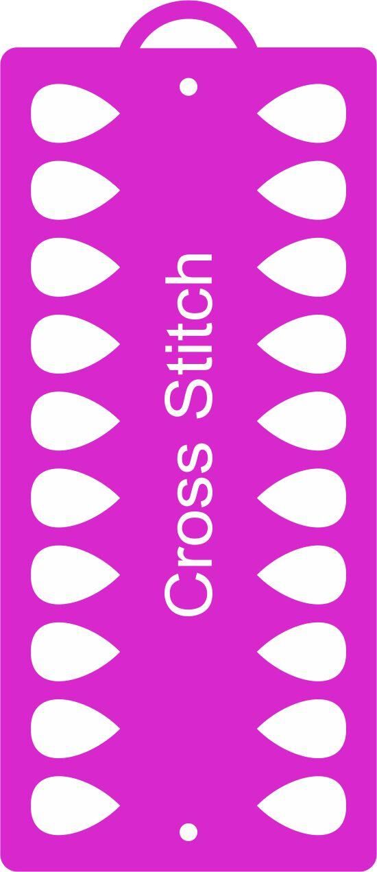 Cross Stitch Muline İplik Sarım Kartelası 1nksy01 Fuşya