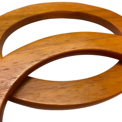 Elegant Ahşap Çanta Sapı O Model 11*15 cm AH1