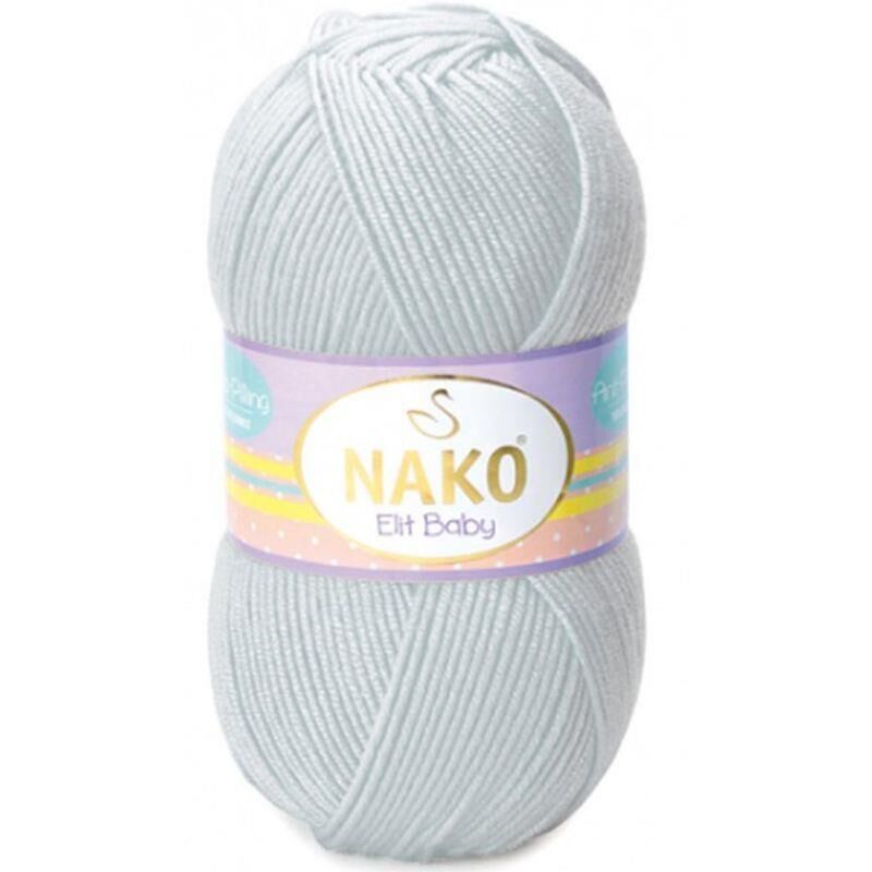 Nako Elit Baby El Örgü İpi Bebe Yünü 4672 Açık Gri