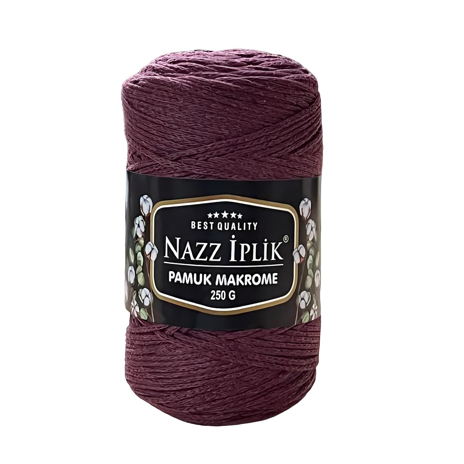 Nazz Pamuk Makrome El Örgü İpi 250 gr 13 Bordo