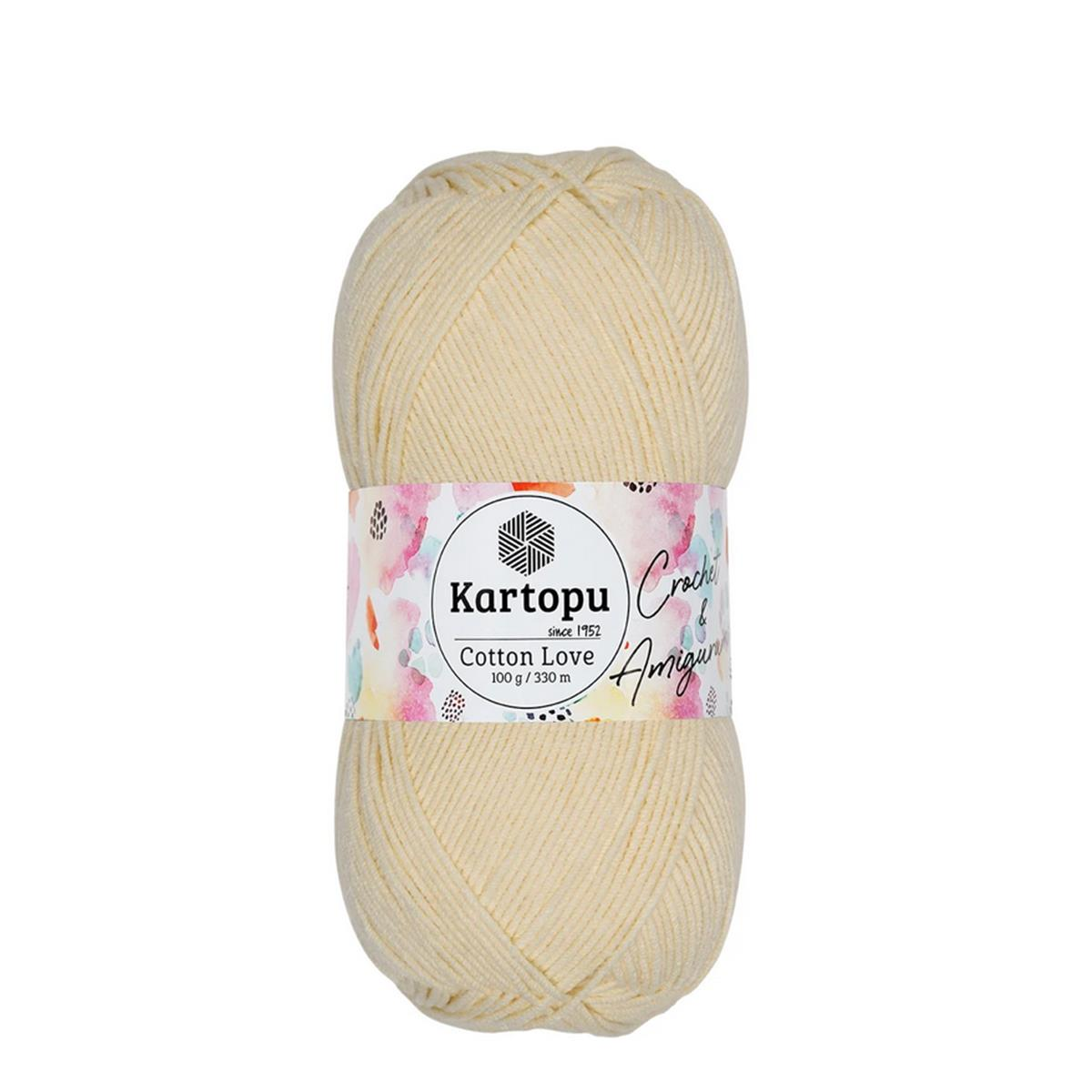Kartopu Cotton Love El Örgü Amigurumi İpi Yünü 100 gr K037 Krem