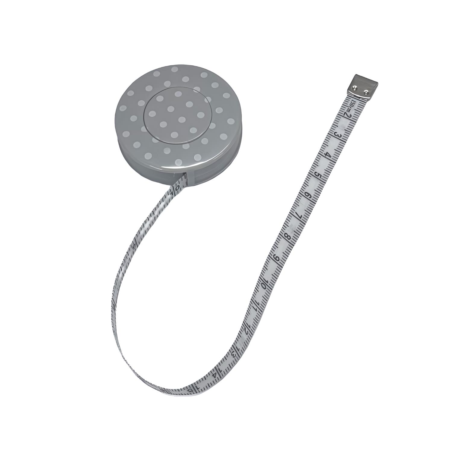 Otomatik Mezura Mezro Measure 150 cm polka3 Gri