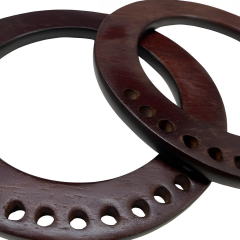 Elegant Ahşap Çanta Sapı O Model 15 cm AH9 01 Siyah