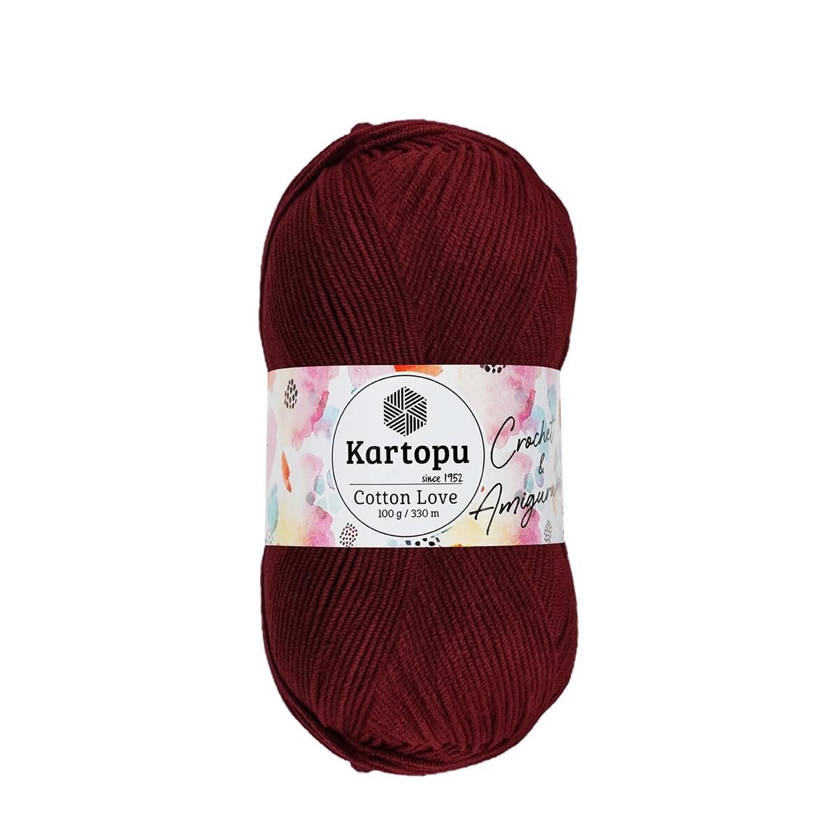 Kartopu Cotton Love El Örgü Amigurumi İpi Yünü 100 gr K110 Koyu Bordo