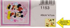 Losiya 1153 Minnie Mickey Boncuk Mozaik Goblen Tablo Pano