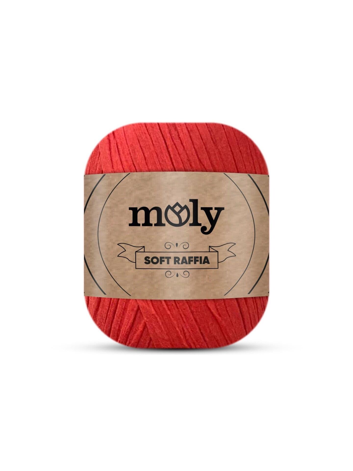 Moly Yumuşak Soft Raffia Rafya 50 gr SR35 Kırmızı