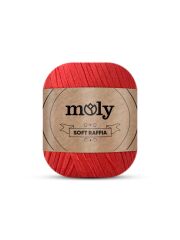Moly Yumuşak Soft Raffia Rafya 50 gr SR35 Kırmızı