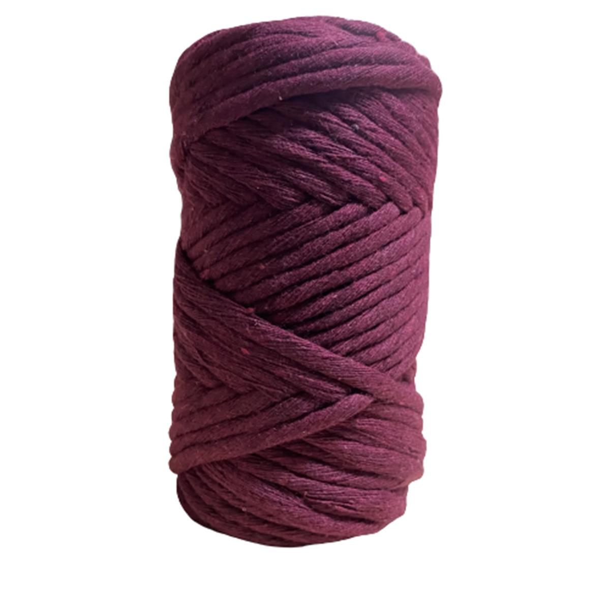 Elegantshop Taranan Taranabilir Makrome İpi Pamuk Cotton Koton 250 gr 29 Bordo
