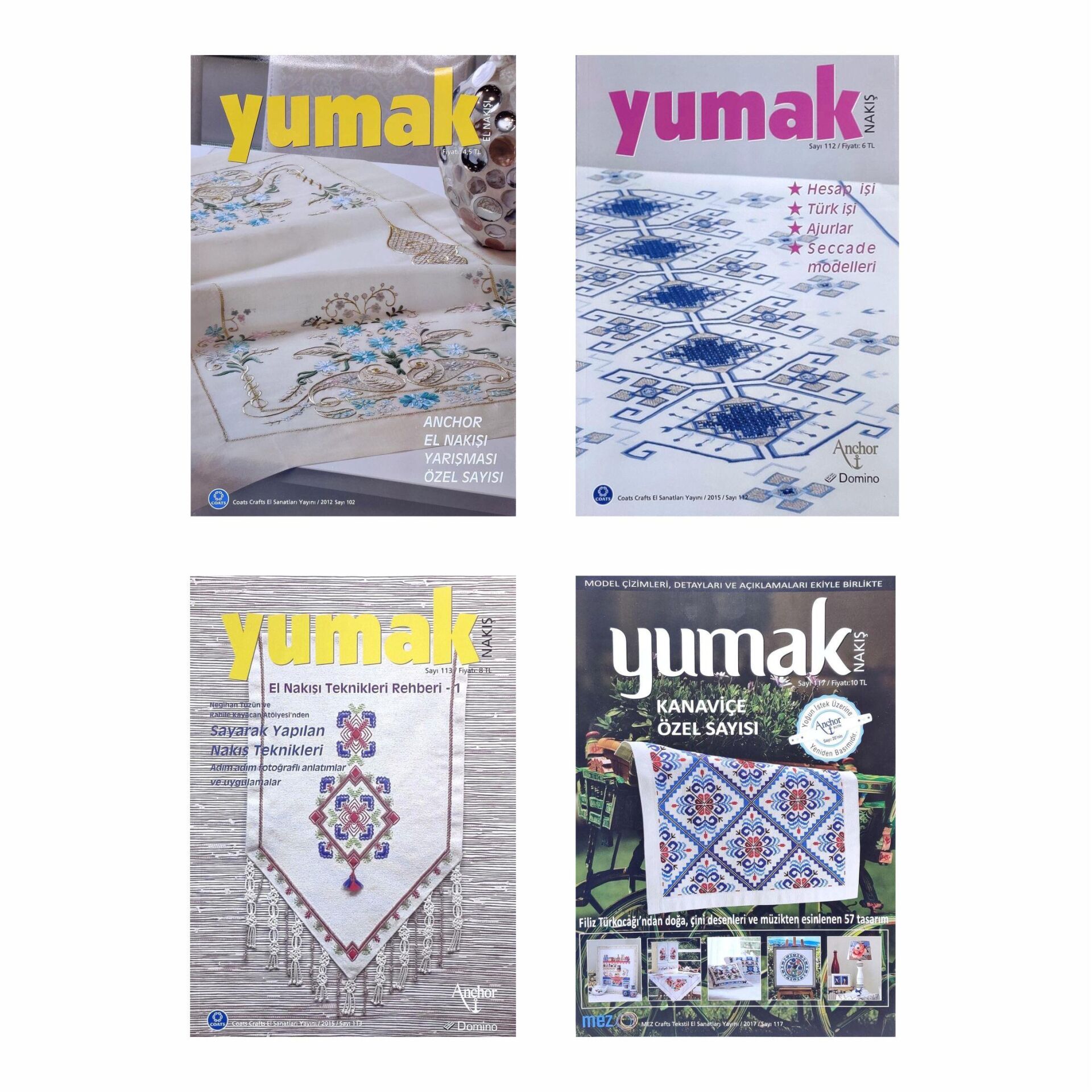 Yumak (4 adet) Nakış Dergisi (102 - 112 - 113 - 117)