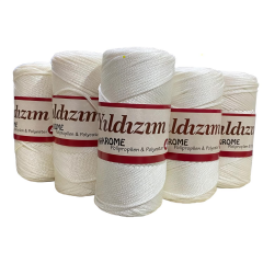 Yıldızım Polyester Makrome İpi 5'li Set 1 KG 04 Koyu Bej