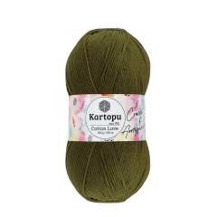 Kartopu Cotton Love El Örgü Amigurumi İpi Yünü 100 gr K409 Haki